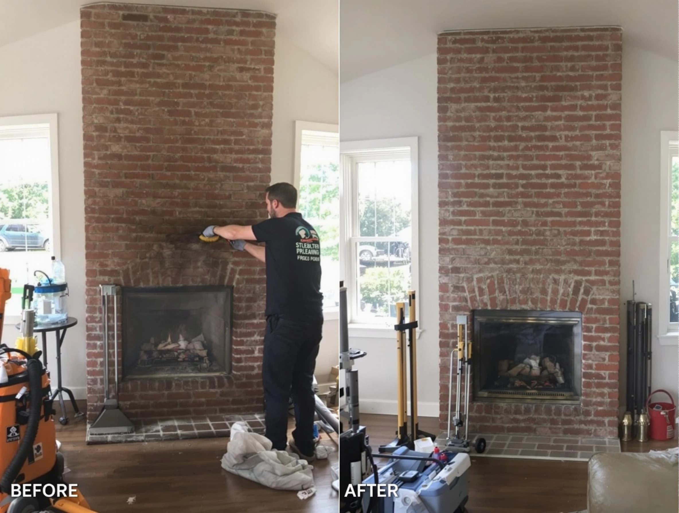 Finished chimney sweeping service by Walpole Chimney Sweep in Walpole, MA