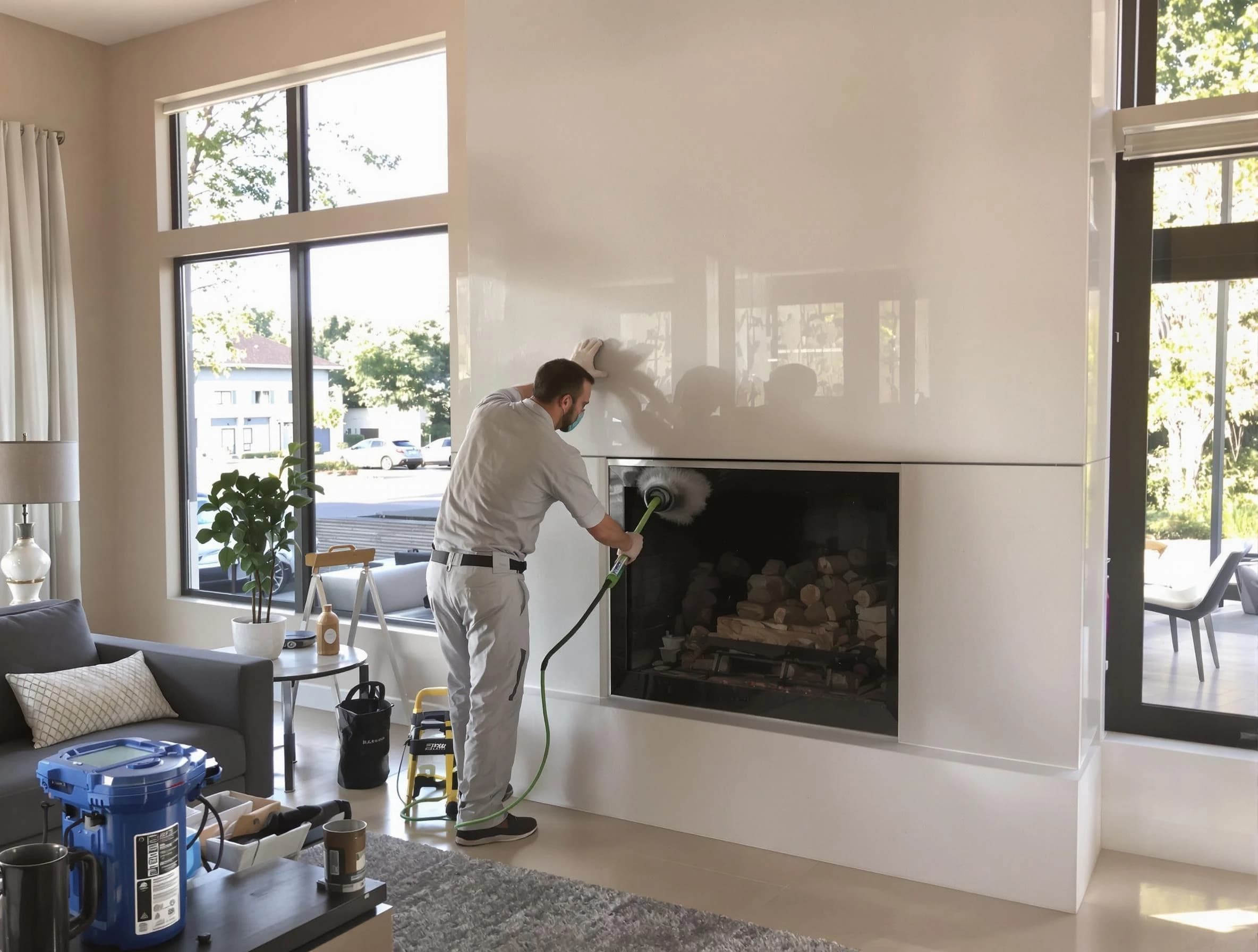 Walpole Chimney Sweep performing thorough soot removal in Walpole, MA