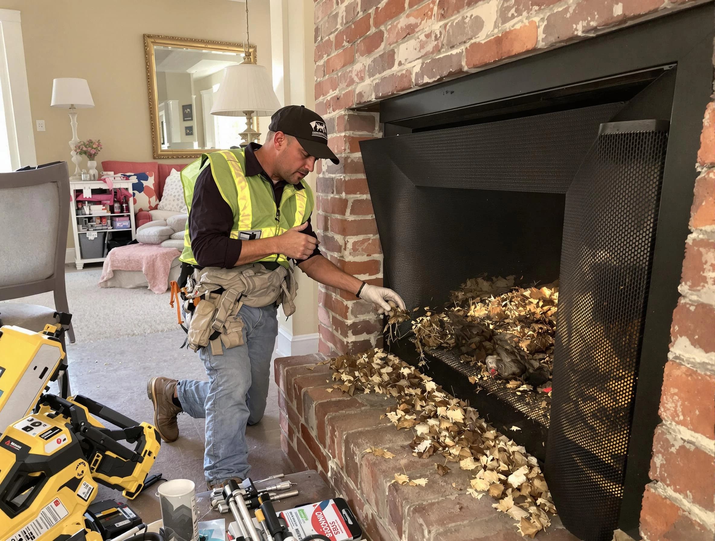 Safe screening installation by Walpole Chimney Sweep in Walpole, MA