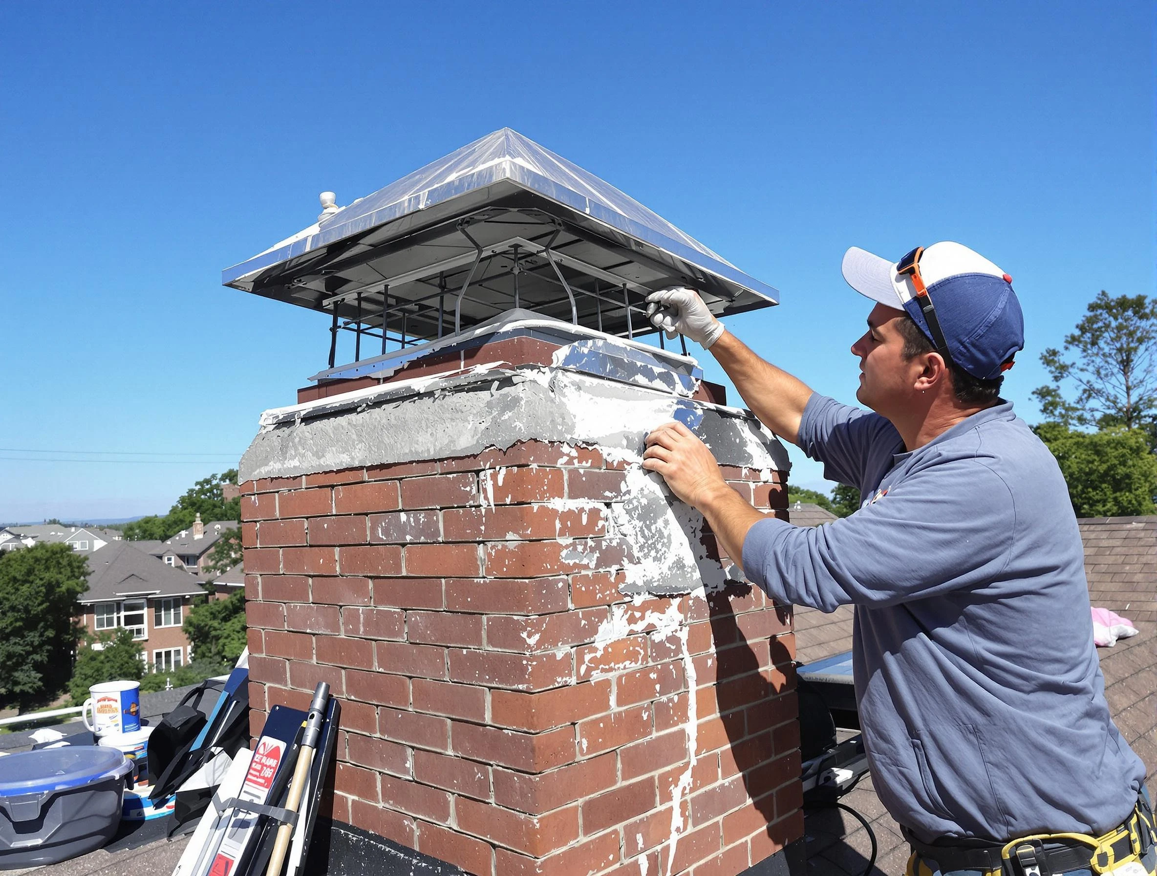 Chimney Crown Services service in Walpole, MA