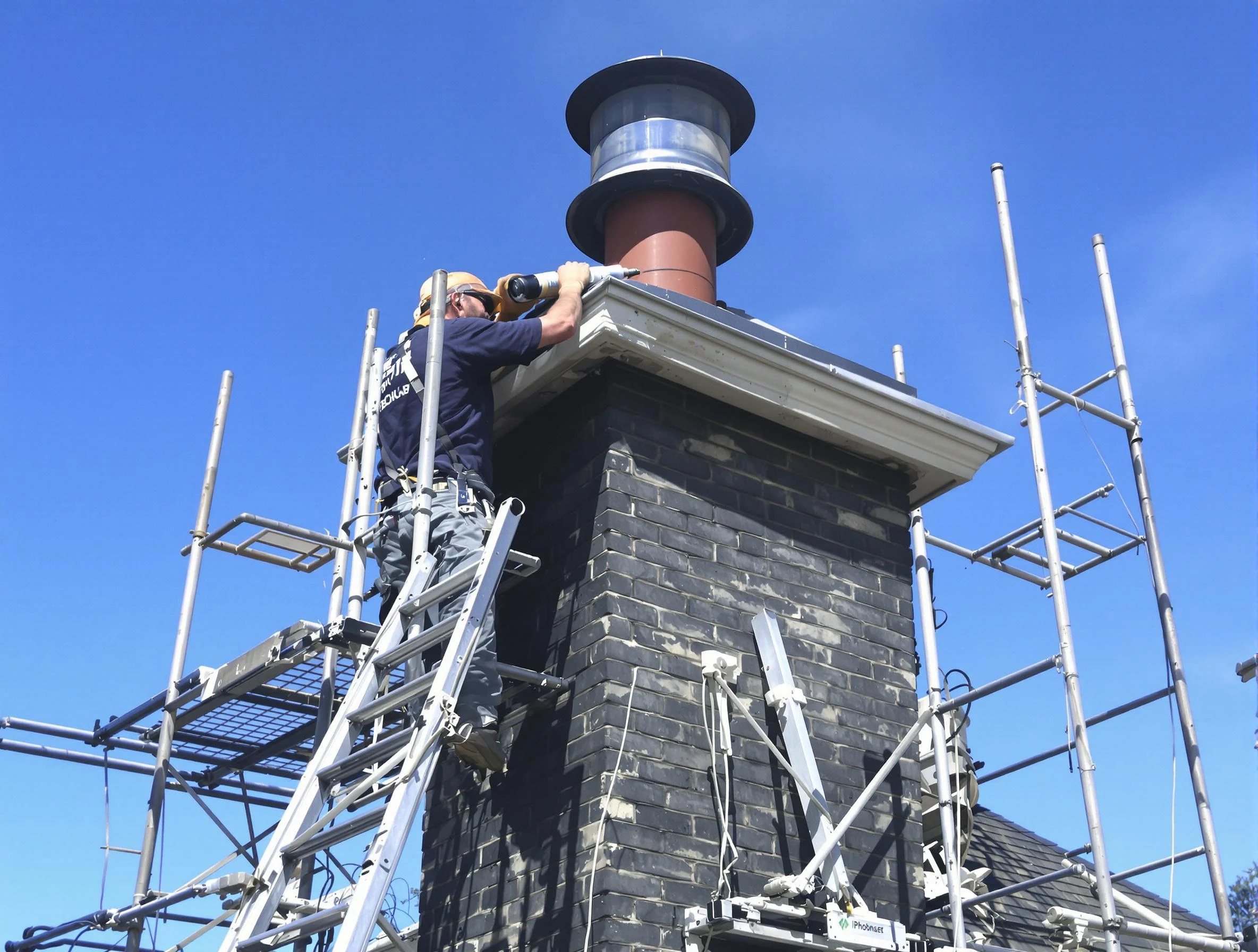 Sturdy chimney crown finished by Walpole Chimney Sweep in Walpole, MA