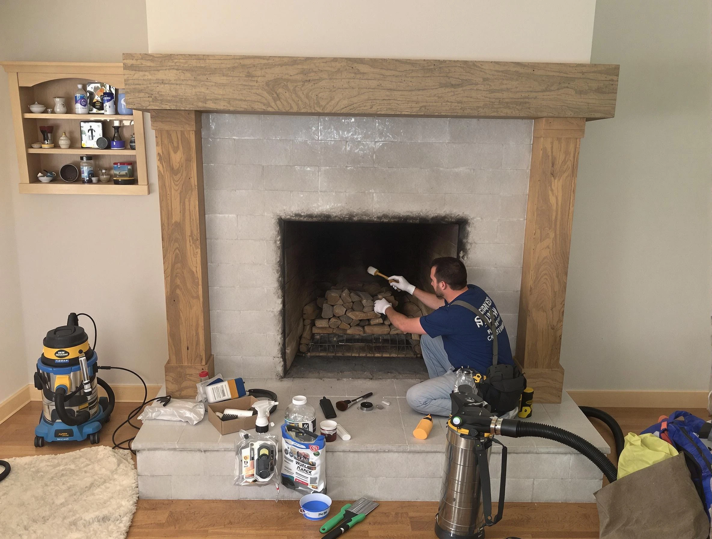 Detailed creosote removal process by Walpole Chimney Sweep in Walpole, MA